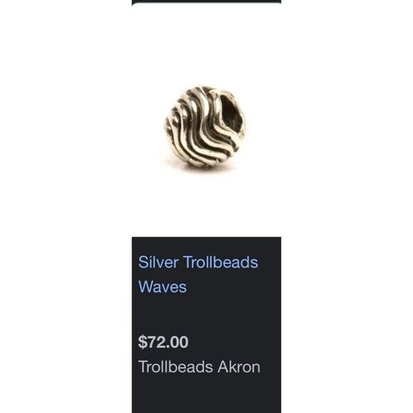 Trollbeads Wave Charm - Picture 4 of 4